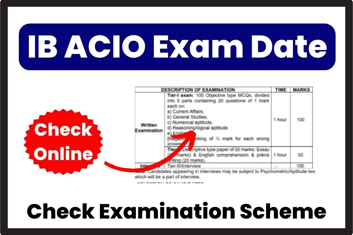 IB ACIO Exam Date 2024; Expected Exam Date, Pattern and Scheme