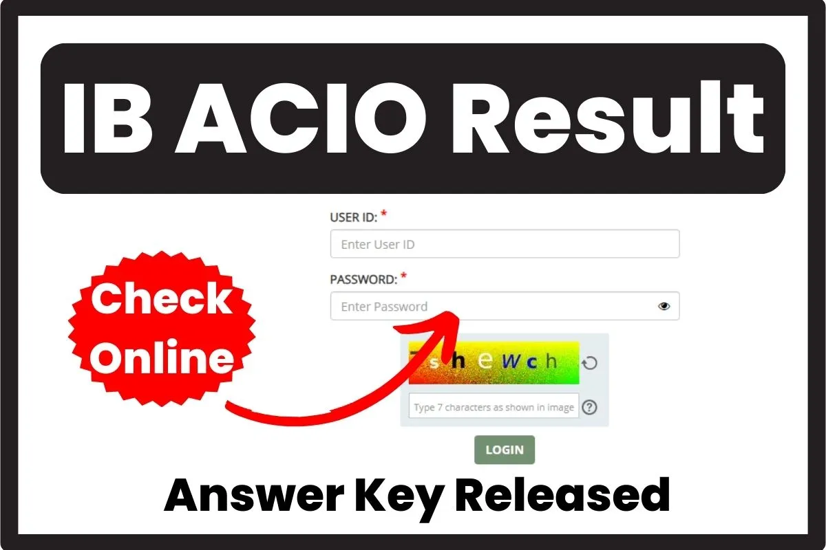 IB ACIO Result 2024 Soon for ACIOII, Answer Key Released