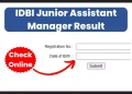 IDBI Junior Assistant Manager Result