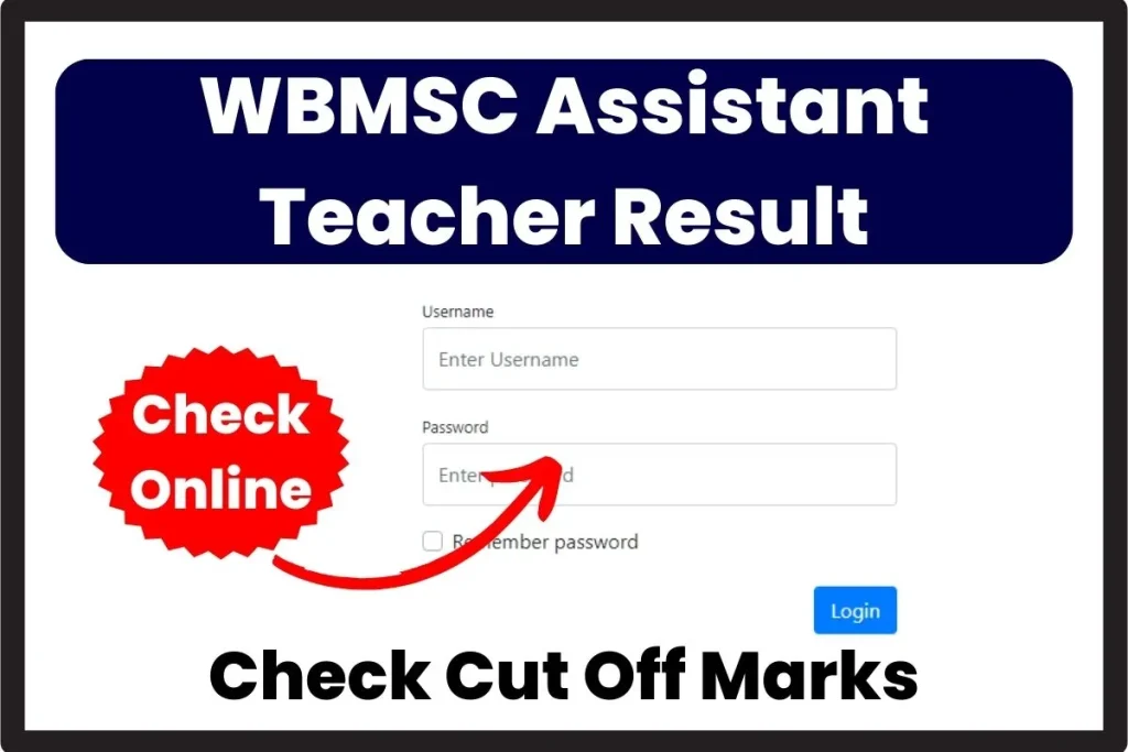WBMSC Assistant Teacher Result