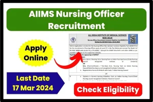 AIIMS Nursing Officer Recruitment
