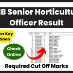 NHB Senior Horticulture Officer Result