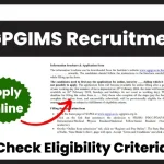 SGPGIMS Recruitment