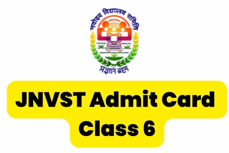 JNVST Admit Card for Class 6 2026 Released; Download Hall Ticket Now