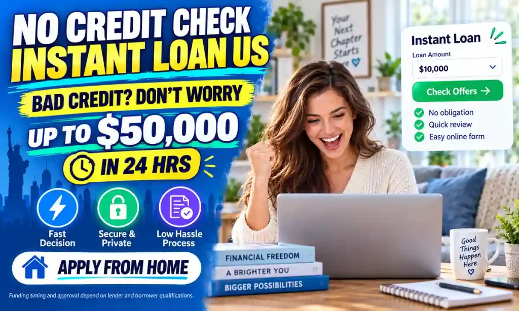 No Credit Check Instant Loan US - Bad Credit Score? Don’t Worry, Get Up to $50,000 Loan in 24 Hrs