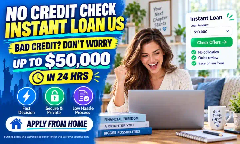 No Credit Check Instant Loan US - Bad Credit Score? Don’t Worry, Get Up to $50,000 Loan in 24 Hrs